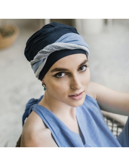 FANCY SPORT MARINO - Turbante de Bambú y Algodón - Aderans Headwear