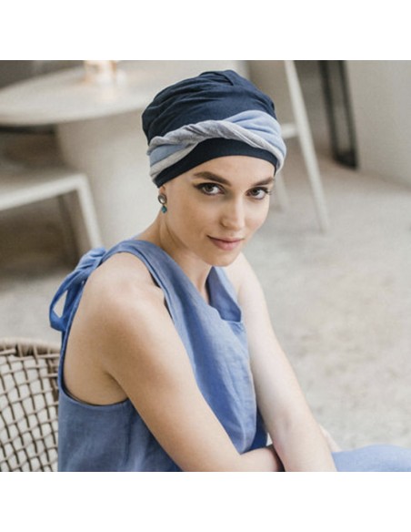 FANCY SPORT MARINO - Turbante de Bambú y Algodón - Aderans Headwear