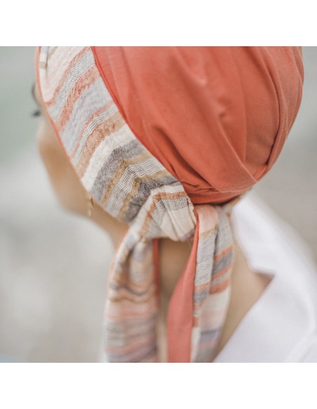 SMOOTH MEDITERRANEO CORAL - Turbante de Bambú - CAREBELL HEADWEAR