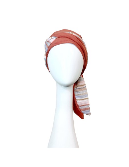 SMOOTH MEDITERRANEO CORAL - Turbante de Bambú - CAREBELL HEADWEAR