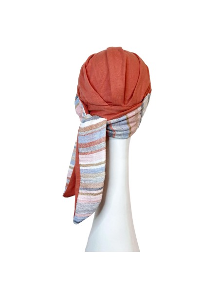 SMOOTH MEDITERRANEO CORAL - Turbante de Bambú - CAREBELL HEADWEAR