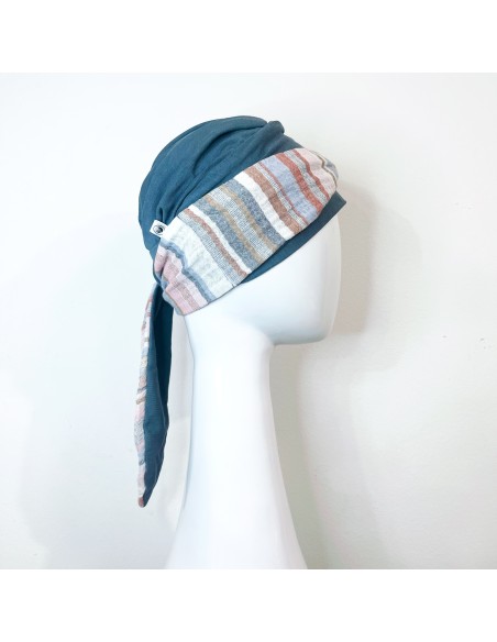SMOOTH MEDITERRANEO ACERO - Turbante de Bambú - CAREBELL HEADWEAR