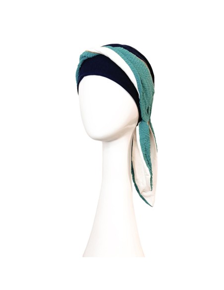 SMOOTH TURQUESA GOLD - Pañuelo de bambú y algodón - CAREBELL HEADWEAR