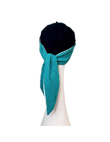 SMOOTH TURQUESA GOLD - Pañuelo de bambú y algodón - CAREBELL HEADWEAR