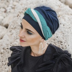 ELEGANCE TURQUESA GOLD CAREBELL HEADWEAR 2