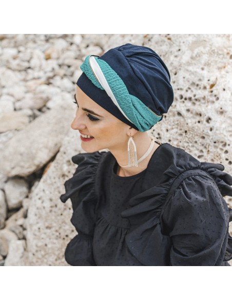 ELEGANCE TURQUESA GOLD CAREBELL HEADWEAR