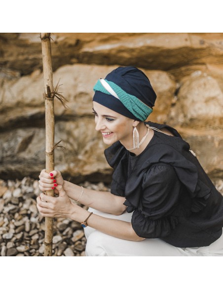 ELEGANCE TURQUESA GOLD CAREBELL HEADWEAR