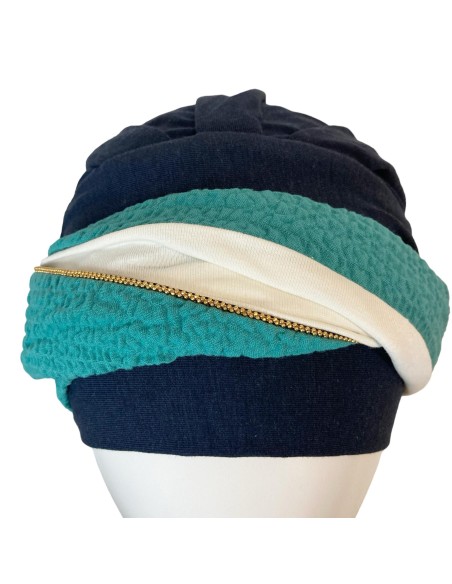 ELEGANCE TURQUESA GOLD CAREBELL HEADWEAR