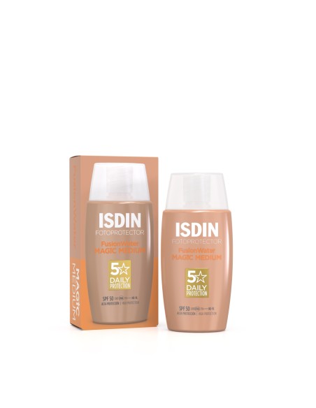 ISDIN Fusion Water Color Medium SPF 50 - Protector Solar Facial con Color