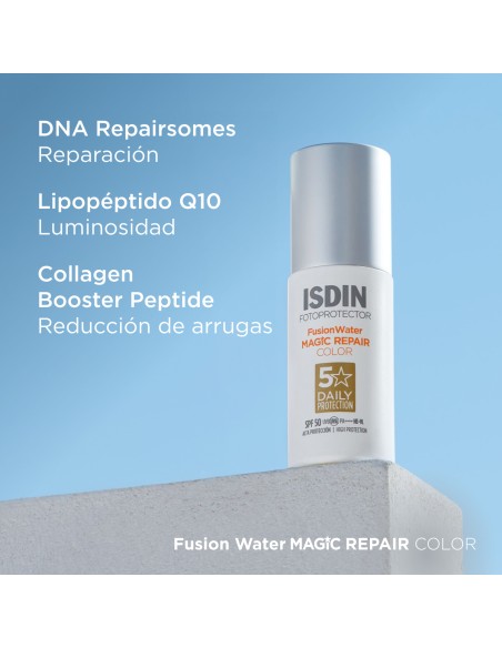 ISDIN Age Repair - Protector Solar Facial con Color SPF 50, Antiedad y Triple Acción.