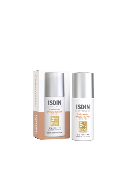 ISDIN Age Repair - Protector Solar Facial con Color SPF 50, Antiedad y Triple Acción.