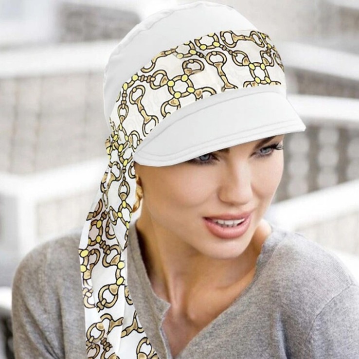 Katia Plus White Golden Chain UPF50+ - MASUMI HEADWEAR