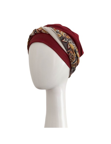 CONFORT BURDEOS CACHEMIRA - Turbante de algodón - CAREBELL HEADWEAR