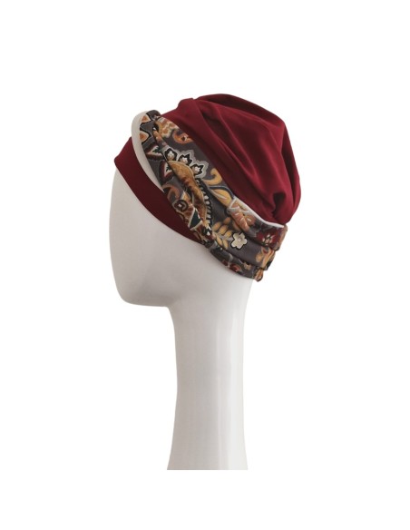 CONFORT BURDEOS CACHEMIRA - Turbante de algodón - CAREBELL HEADWEAR