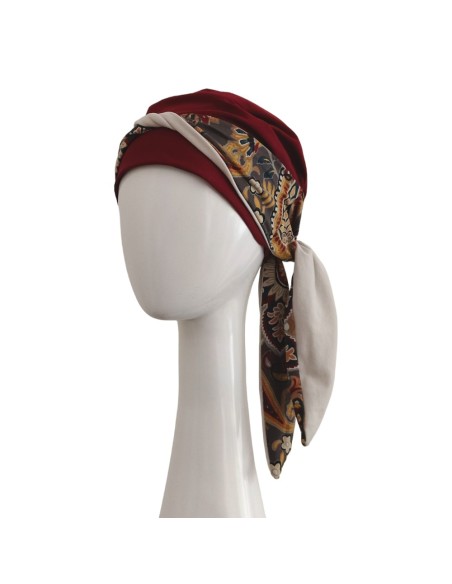 SMOOTH BURDEOS CACHEMIRA - Pañuelo de algodón - CAREBELL HEADWEAR