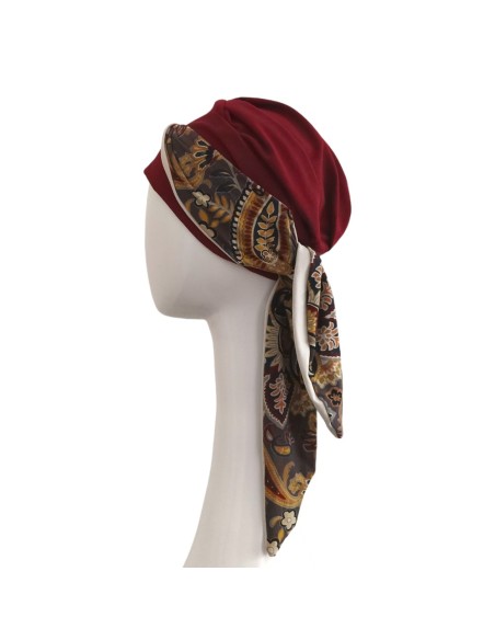 SMOOTH BURDEOS CACHEMIRA - Pañuelo de algodón - CAREBELL HEADWEAR