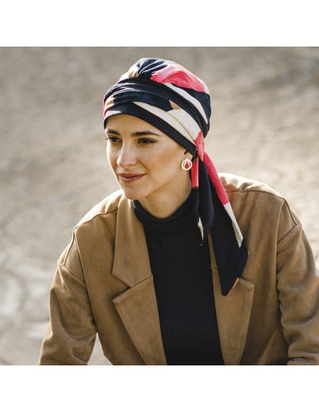 LUCIA METROPOLITAN - Pañuelo con cintas en algodón - CAREBELL HEADWEAR