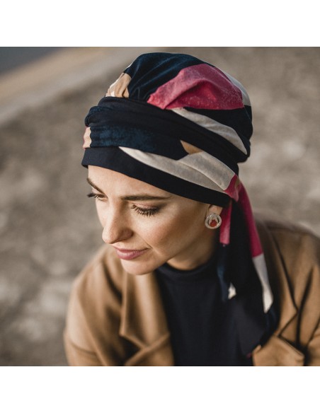 LUCIA METROPOLITAN - Pañuelo con cintas en algodón - CAREBELL HEADWEAR
