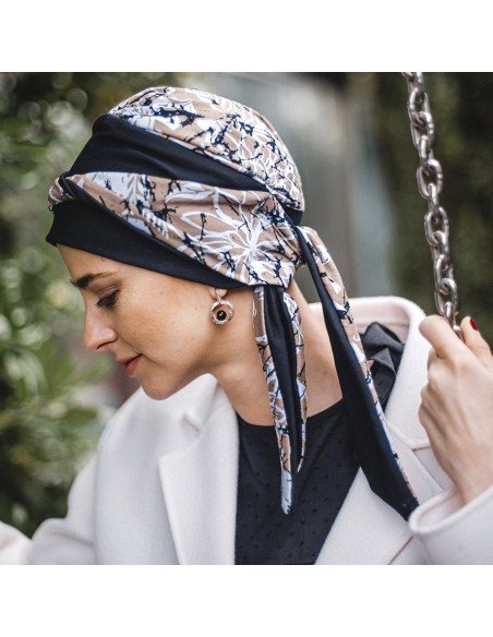 SMOOTH PAINT FLOWERS - Turbante de algodón - CAREBELL HEADWEAR