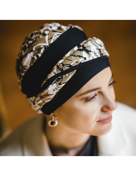 ELEGANCE PAINT FLOWERS- Turbante de Algodón - CAREBELL HEADWEAR