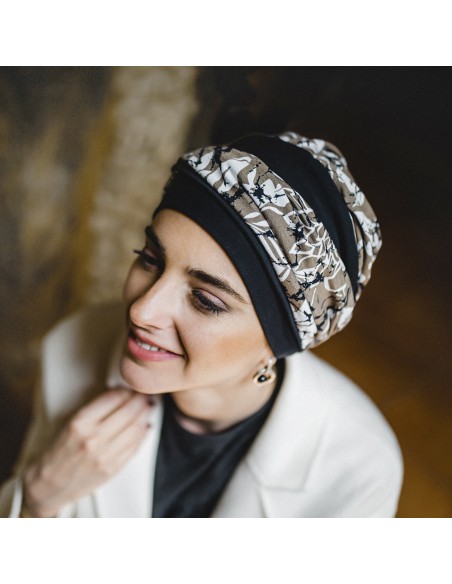 ELEGANCE PAINT FLOWERS- Turbante de Algodón - CAREBELL HEADWEAR