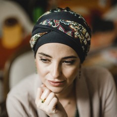 ELEGANCE BLACK CACHEMIRA - Turbante de Algodón - CAREBELL...