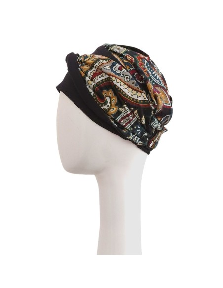 ELEGANCE BLACK CACHEMIRA - Turbante de Algodón - CAREBELL HEADWEAR