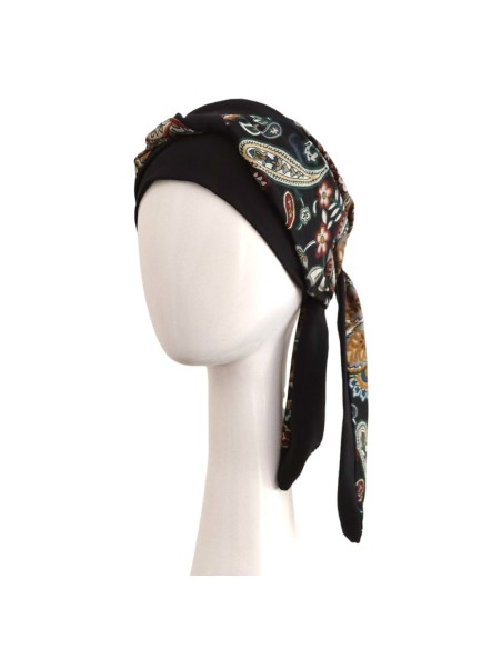 SMOOTH BLACK CACHEMIRA - Pañuelo de algodón - CAREBELL HEADWEAR