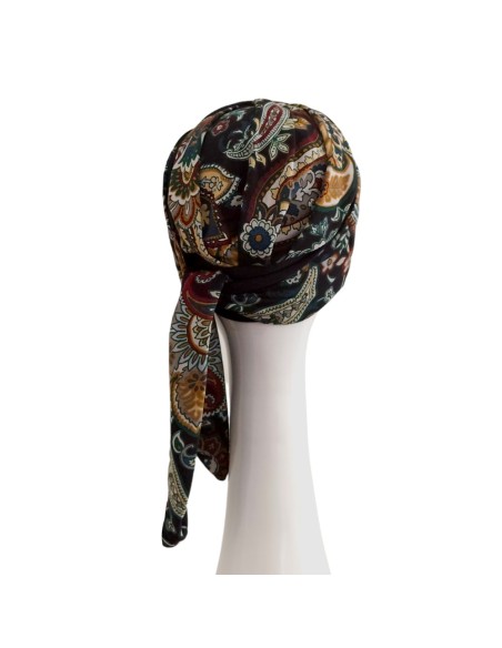 SMOOTH BLACK CACHEMIRA - Pañuelo de algodón - CAREBELL HEADWEAR