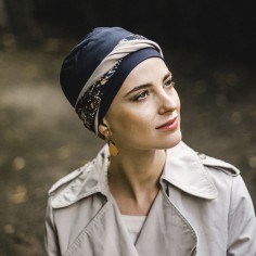 TURBANTE CONFORT NAVY PAISLEY - Tejido de Algodón -... 2