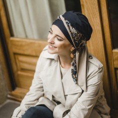 SMOOTH NAVY PAISLEY - Turbante de Algodón - CAREBELL... 2