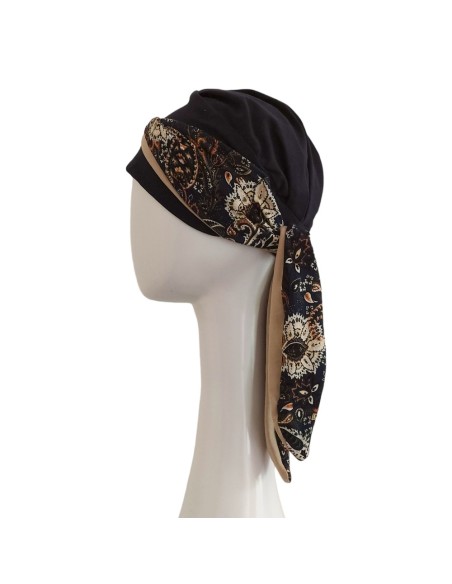 SMOOTH NAVY PAISLEY - Turbante de Algodón - CAREBELL HEADWEAR