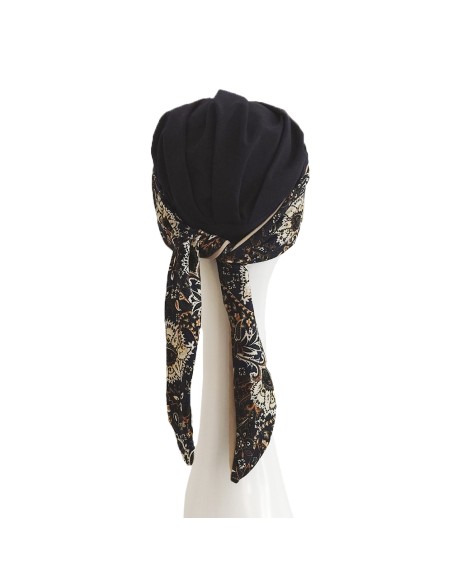 SMOOTH NAVY PAISLEY - Turbante de Algodón - CAREBELL HEADWEAR