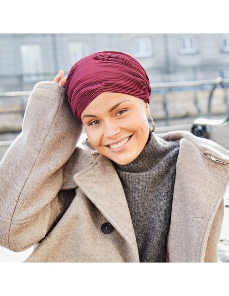 LUNA V - Bordeaux Autumn - bambú  - CHRISTINE HEADWEAR