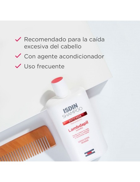 ISDIN Lambdapil Champú Anticaída – Cuidado Capilar Suave que Reduce la Caída y Fortalece el Cabello