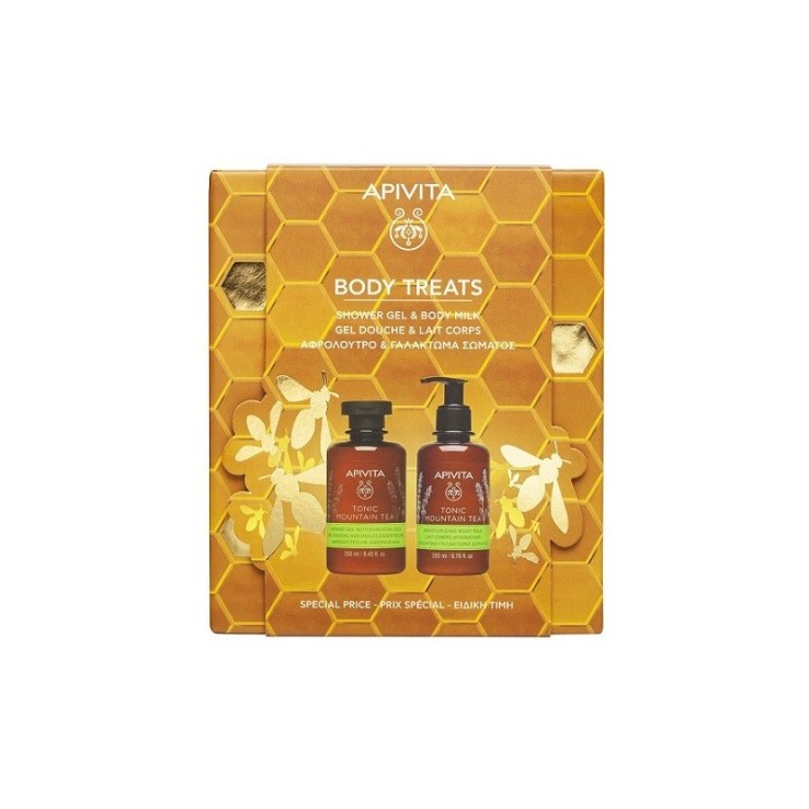 APIVITA - BODY TREATS Tonic Mountain Tea - Gel de Baño + Leche Corporal Hidratante