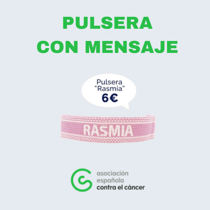 COLABORA CON AECC - PULSERA ROSA SOLIDARIA "CON RASMIA"