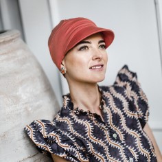 Gorra oncológica Capri Carebell de bambú, sin costuras...