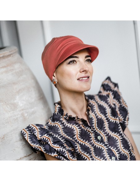 Gorra oncológica Capri Carebell de bambú, sin costuras interiores. Ideal para quimioterapia, radioterapia y alopecia.