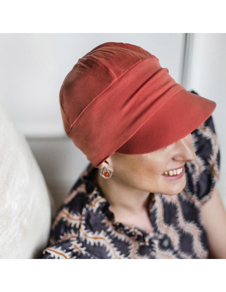 Gorra oncológica Capri Carebell de bambú, sin costuras interiores. Ideal para quimioterapia, radioterapia y alopecia.