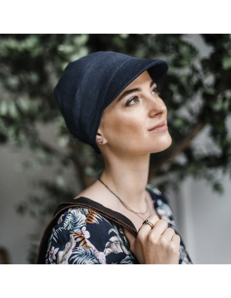 Gorra oncológica Capri Carebell de bambú, sin costuras interiores. Ideal para quimioterapia, radioterapia y alopecia.